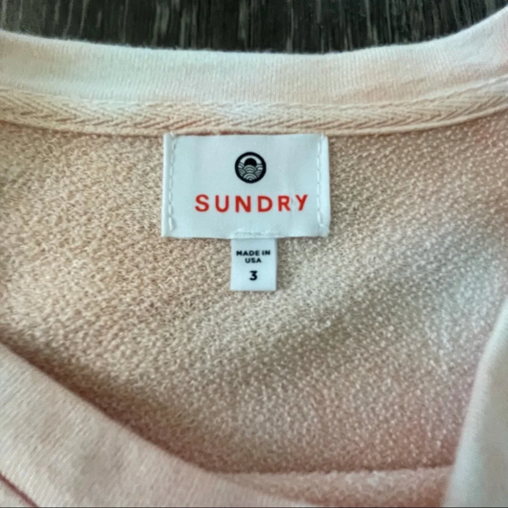 Sundry Peach and Turquoise Tie Dye Sweatshirt - Picture 7 of 7